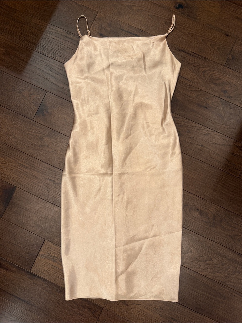 Altar'd State Carlotta Satin Slip Dress Midi Spaghetti Strap Medium - C27-105